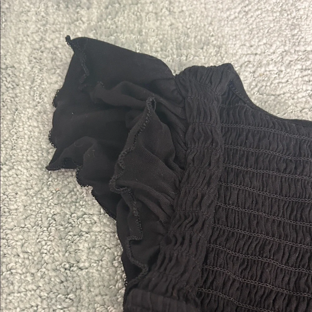 Square-Neck Tank with Ruffle Sleeves - Picture 3 of 3